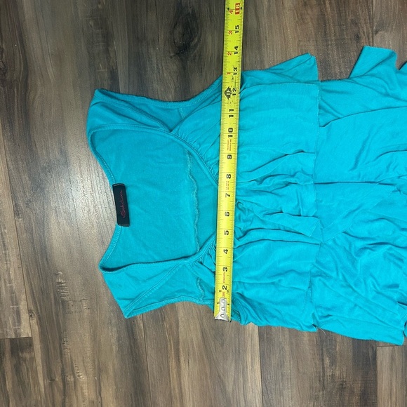 💗Blue Ruffled Tank Top - Picture 3 of 3